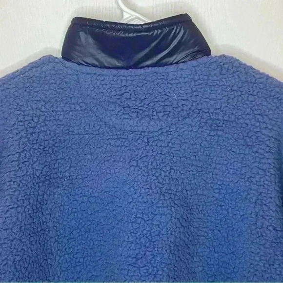 Aerie Pullover 1/4 Zip Women Small Denim Blue Oversized Long Sleeve Sherpa NWOT - Picture 7 of 9